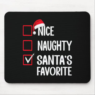 Leuke Naughty Santa's Favoriete Kerstman Muismat