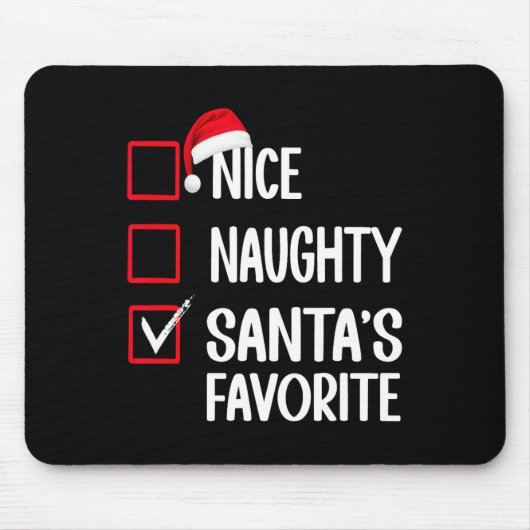 Leuke Naughty Santa's Favoriete Kerstman Muismat (Voorkant)