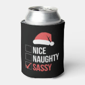 Leuke Naughty Sassy kerstlijst Blikjeskoeler (Blikje Voorkant)