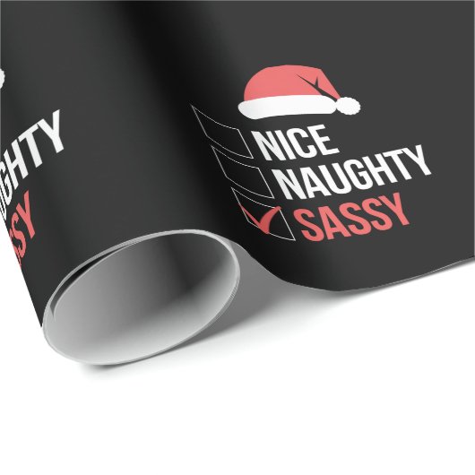 Leuke Naughty Sassy kerstlijst Cadeaupapier (Rol Hoek)