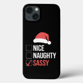 Leuke Naughty Sassy kerstlijst Case-Mate iPhone Case (Achterkant)