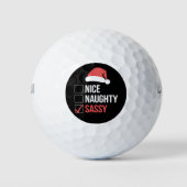 Leuke Naughty Sassy kerstlijst Golfballen (Voorkant)