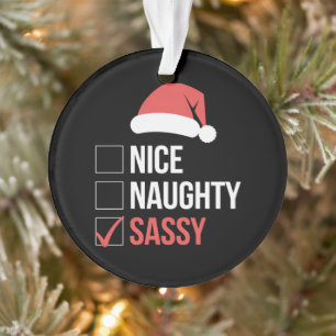 Leuke Naughty Sassy kerstlijst Ornament