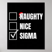 Leuke Naughty Sigma Grappige Kerstlijst Kerstsigma Poster (Voorkant)