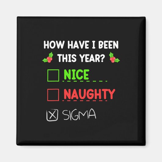 Leuke Naughty Sigma Kerst Grappige Gen Z voor jong Magneet (Voorkant)
