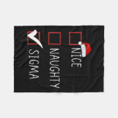 Leuke Naughty Sigma List Santa Claus Funny Sarcast Fleece Deken (Voorkant (Horizontaal))