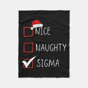 Leuke Naughty Sigma List Santa Claus Funny Sarcast Fleece Deken