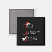 Leuke Naughty Sigma List Santa Claus Funny Sarcast Magneet (Voorkant / Achterkant)