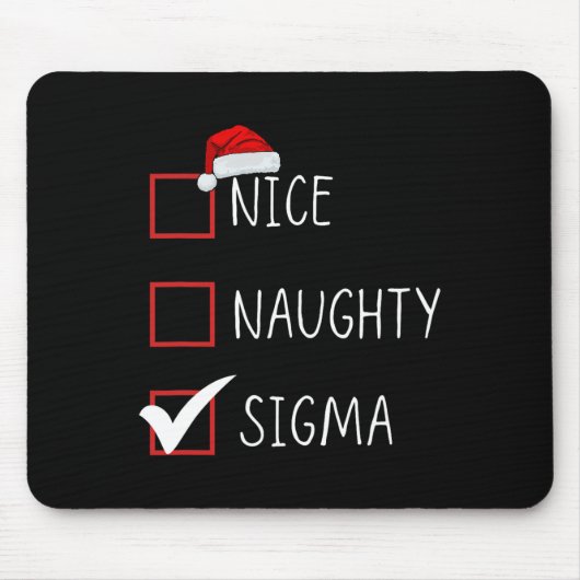 Leuke Naughty Sigma List Santa Claus Funny Sarcast Muismat (Voorkant)