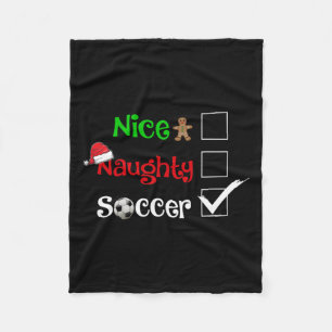 Leuke Naughty Soccer Football Santa Christmas Pyja Fleece Deken