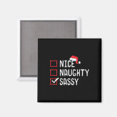 Leuke Naughty Sy kerstlijst Magneet (Voorkant / Achterkant)