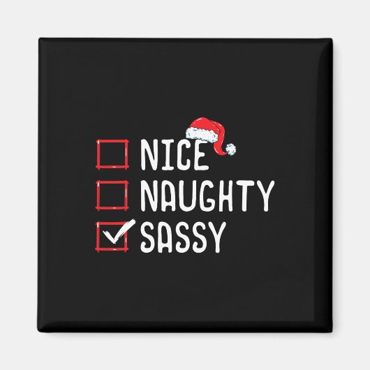 Leuke Naughty Sy kerstlijst Magneet (Voorkant)