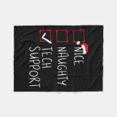 Leuke Naughty Tech Support Kerstmis klantenservice Fleece Deken (Voorkant (Horizontaal))