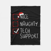 Leuke Naughty Tech Support Kerstmis klantenservice Fleece Deken (Voorkant)