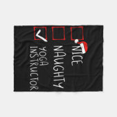 Leuke Naughty Yoga Instructor Kerstman Lijst Fleece Deken (Voorkant (Horizontaal))