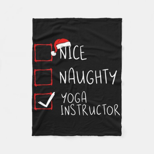 Leuke Naughty Yoga Instructor Kerstman Lijst Fleece Deken (Voorkant)