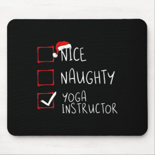 Leuke Naughty Yoga Instructor Kerstman Lijst Muismat
