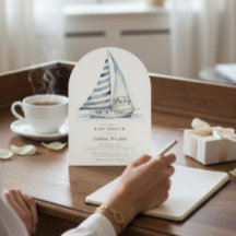 leuke Nauti Bouy Nautische baby shower uitnodiging