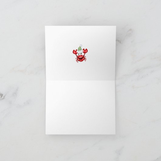 Leuke nautische kerstnota Kaart (Binnen)