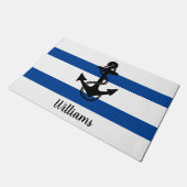 leuke nautische STREPEN + ANKER | Deurmat (Schuin)