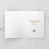 Leuke Navy Blue Faux Gold Business Gelukkige Verja Kaart (Binnen)