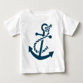 Leuke Navy Blue Nautische Boot Anker Illustratie (Voorkant)