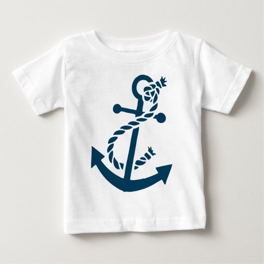 Leuke Navy Blue Nautische Boot Anker Illustratie (Voorkant)