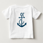 Leuke Navy Blue Nautische Boot Anker Illustratie (Achterkant)