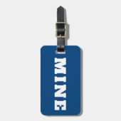Leuke Navy Witte MINE Gepersonaliseerde Bagage Tag Bagagelabel (Voorkant verticaal)