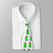 Leuke neon groene bier St. Patrick's Day Stropdas (Gebonden)