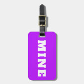 Leuke Neon Paarse Witte MINE Douane Label Bagagelabel (Voorkant verticaal)