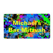 Leuke Neon Paint Splatter Water Labels (Voorkant)