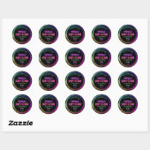 Leuke Neon Rainbow productlabels Ronde Sticker (Vel)