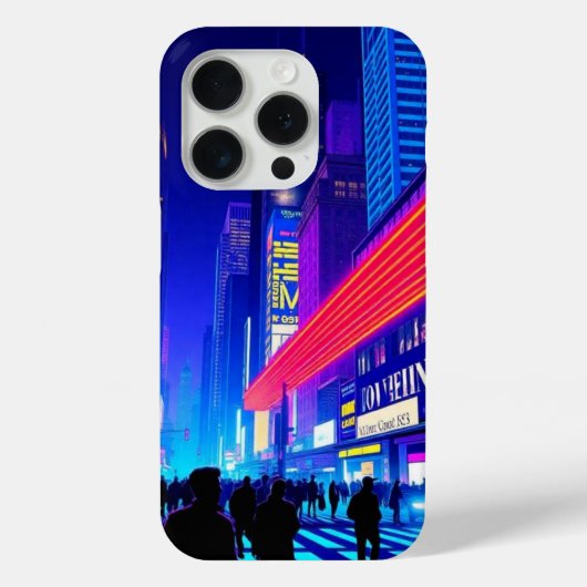 Leuke Neon Stadslandschap Pop Art iPhone 15 Pro Ho Case-Mate iPhone Case (Achterkant)