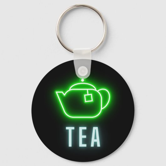 Leuke Neon Theepot Sleutelhanger (Voorkant)