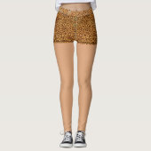 Leuke nep-luipaardprint korte broek kostuumlegging leggings (Voorkant)