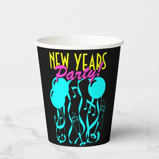 Leuke New Years Eve partij aangepaste papieren bek Papieren Bekers (Voorkant)