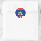 Leuke New York Vlag met Stares Stripes Ronde Sticker (Tas)