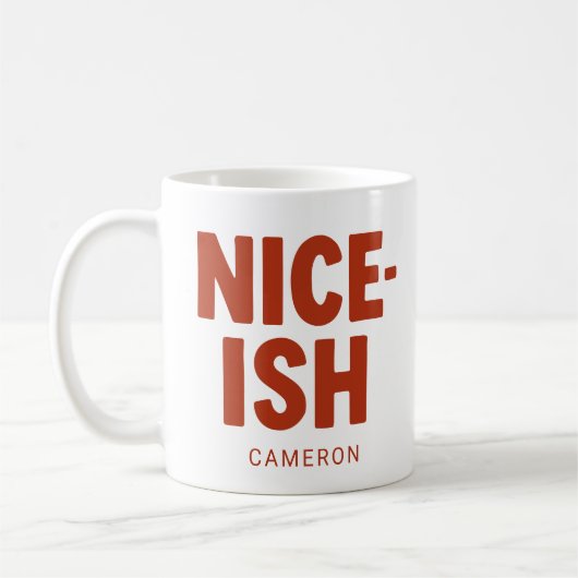 Leuke Nice List Persoonlijke naam vet Kerstmis Koffiemok (Links)