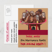 Leuke nieuwe adresaankondiging verplaatsen aankondigingskaart (Voorkant / Achterkant)