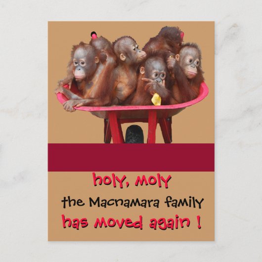 Leuke nieuwe adresaankondiging verplaatsen aankondigingskaart (Voorkant)