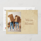 Leuke nieuwe adresherinnering, nieuw thuis Briefka Aankondigingskaart (Voorkant / Achterkant)