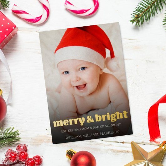 Leuke nieuwe baby kerst foto geboorte aankondiging
