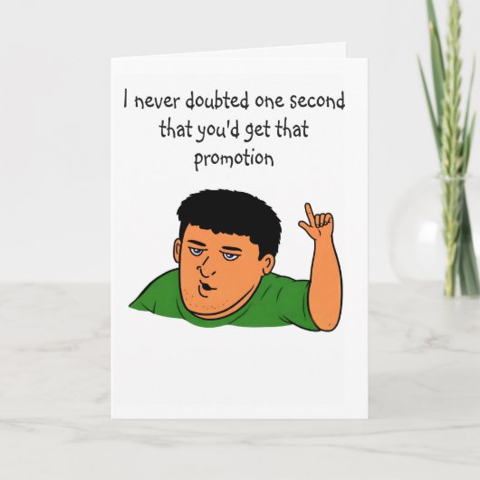 Leuke nieuwe functieverhoging gefeliciteerd kaart (Voorkant)
