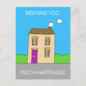 Leuke Nieuwe Thuis Cartoon Huis Briefkaart (Voorkant)