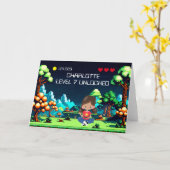 Leuke nieuwigheid computerspel verjaardag geperson kaart (Gele Bloem)