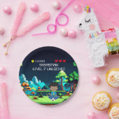 Leuke nieuwigheid computerspel verjaardagsfeestje papieren bordje (Feest)