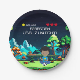 Leuke nieuwigheid computerspel verjaardagsfeestje papieren bordje