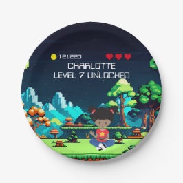 Leuke nieuwigheid computerspel verjaardagsfeestje papieren bordje