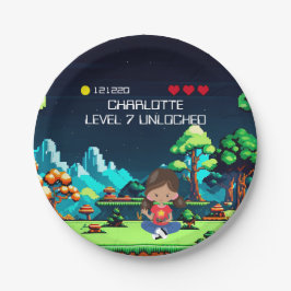 Leuke nieuwigheid computerspel verjaardagsfeestje papieren bordje